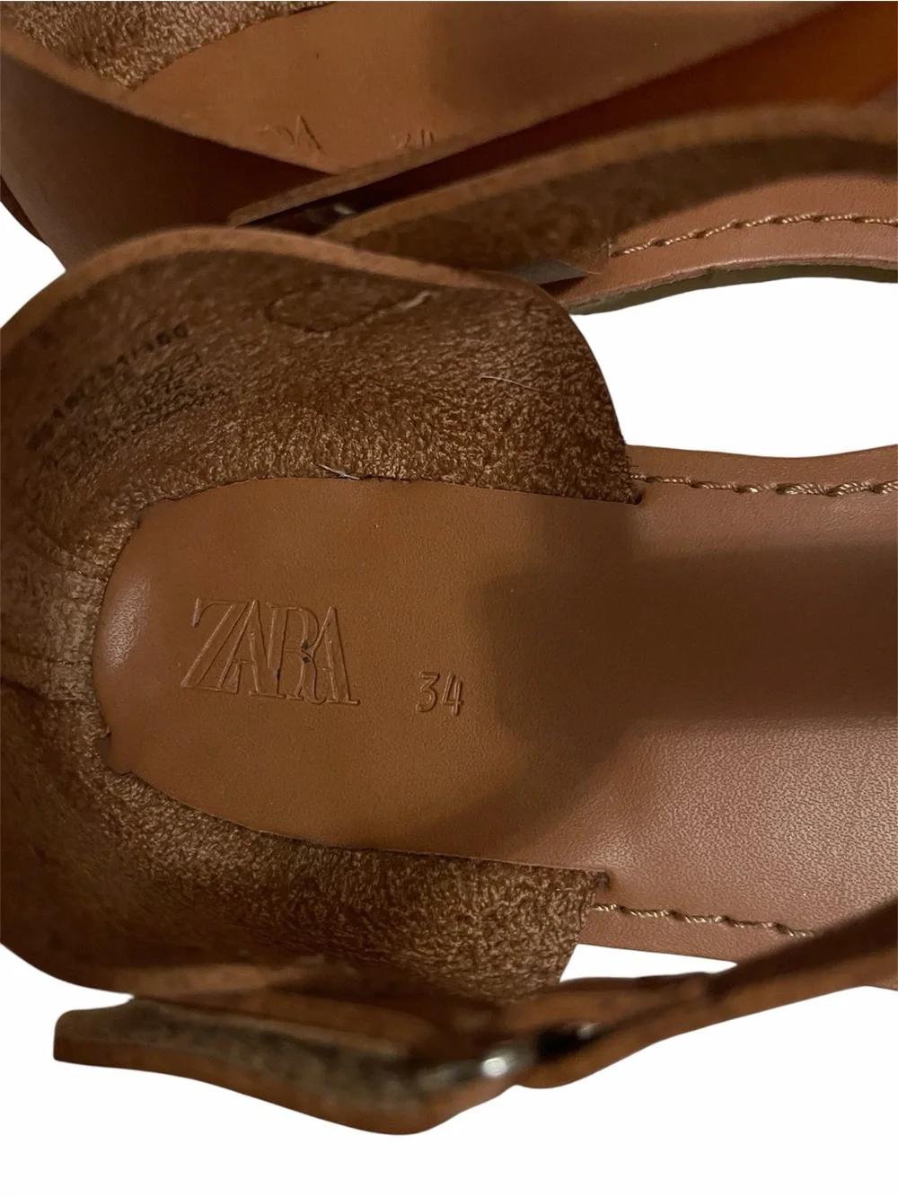 Kids Tan Leather Woven Sandals